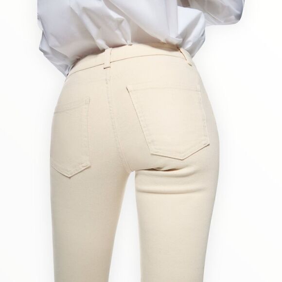 ZARA | Ecru | ZW THE MID WAIST SKINNY JEANS - Picture 5 of 11